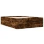 Smoked oak engineered wood bed frame 120x190cm by vidaXL, Beds and slatted bases - Ref: Foro24-3280955, Price: 133,25 €, Disc...