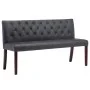 Gray artificial suede leather bench 148.5 cm by vidaXL, Benches for halls and storage - Ref: Foro24-288572, Price: 210,36 €, ...