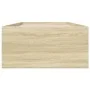 Sonoma oak engineered wood bed frame 100x200 cm by vidaXL, Beds and slatted bases - Ref: Foro24-3280960, Price: 101,70 €, Dis...