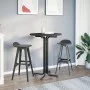Mesa alta de comedor madera ingeniería y acero negro Ø80x110 cm de vidaXL, Mesas de cocina y de comedor - Ref: Foro24-4008305...