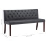Graue Bank aus Kunstleder, 148,5 cm von vidaXL, Bänke für Hallen und Lager - Ref: Foro24-288572, Preis: 209,81 €, Rabatt: %