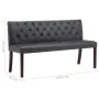 Gray artificial suede leather bench 148.5 cm by vidaXL, Benches for halls and storage - Ref: Foro24-288572, Price: 210,36 €, ...
