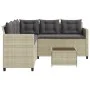 L-shaped garden sofa with table and light gray PE rattan cushions by vidaXL, Garden sets - Ref: Foro24-369044, Price: 346,17 ...