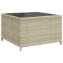 L-förmiges Gartensofa mit Tisch und hellgrauen PE-Rattankissen von vidaXL, Gartensets - Ref: Foro24-369044, Preis: 296,73 €, ...
