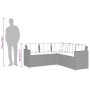 L-förmiges Gartensofa mit Tisch und hellgrauen PE-Rattankissen von vidaXL, Gartensets - Ref: Foro24-369044, Preis: 296,73 €, ...