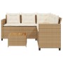 L-shaped garden sofa with beige PE rattan table and cushions by vidaXL, Garden sets - Ref: Foro24-369050, Price: 294,78 €, Di...