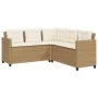 L-shaped garden sofa with beige PE rattan table and cushions by vidaXL, Garden sets - Ref: Foro24-369050, Price: 407,83 €, Di...