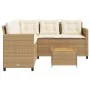 L-shaped garden sofa with beige PE rattan table and cushions by vidaXL, Garden sets - Ref: Foro24-369050, Price: 407,83 €, Di...