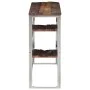 Console table stainless steel solid wood silver by vidaXL, Side tables - Ref: Foro24-350013, Price: 94,54 €, Discount: %