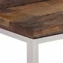 Console table stainless steel solid wood silver by vidaXL, Side tables - Ref: Foro24-350013, Price: 94,54 €, Discount: %