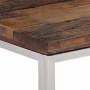 Mesa consola acero inoxidable madera maciza traviesa plateado