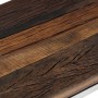 Mesa consola acero inoxidable madera maciza traviesa plateado