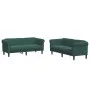 Zweiteilige Sofagarnitur aus dunkelgrünem Samt von vidaXL, Sofas - Ref: Foro24-3209221, Preis: 517,83 €, Rabatt: %