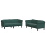 Zweiteilige Sofagarnitur aus dunkelgrünem Samt von vidaXL, Sofas - Ref: Foro24-3209221, Preis: 525,87 €, Rabatt: %