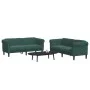 Zweiteilige Sofagarnitur aus dunkelgrünem Samt von vidaXL, Sofas - Ref: Foro24-3209221, Preis: 517,83 €, Rabatt: %