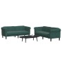 Zweiteilige Sofagarnitur aus dunkelgrünem Samt von vidaXL, Sofas - Ref: Foro24-3209221, Preis: 525,87 €, Rabatt: %