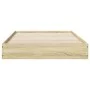 Estructura de cama madera de ingeniería roble Sonoma 75x190 cm de vidaXL, Camas y somieres - Ref: Foro24-842079, Precio: 57,7...