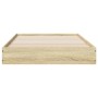 Estructura de cama madera de ingeniería roble Sonoma 75x190 cm de vidaXL, Camas y somieres - Ref: Foro24-842079, Precio: 58,4...