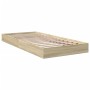 Sonoma oak engineered wood bed frame 75x190 cm by vidaXL, Beds and slatted bases - Ref: Foro24-842079, Price: 58,44 €, Discou...