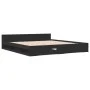 Black engineered wood bed frame with drawers 200x200 cm by vidaXL, Beds and slatted bases - Ref: Foro24-3280721, Price: 183,1...