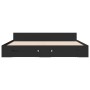 Black engineered wood bed frame with drawers 200x200 cm by vidaXL, Beds and slatted bases - Ref: Foro24-3280721, Price: 185,4...