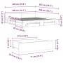 Black engineered wood bed frame with drawers 200x200 cm by vidaXL, Beds and slatted bases - Ref: Foro24-3280721, Price: 183,1...
