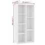 Bücherregal aus weißem Sperrholz, 50 x 25 x 106 cm von vidaXL, Bücherregale und Regale - Ref: Foro24-801107, Preis: 60,44 €, ...