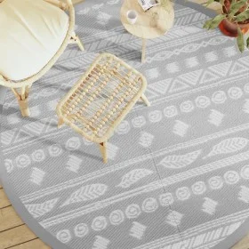 Gray PP outdoor rug Ø200 cm by vidaXL, Outdoor protectors - Ref: Foro24-368532, Price: 42,51 €, Discount: %