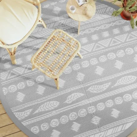 Gray PP outdoor rug Ø200 cm by vidaXL, Outdoor protectors - Ref: Foro24-368532, Price: 42,51 €, Discount: %