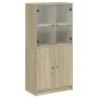Tall sideboard with Sonoma oak wood doors 68x37x142 cm by vidaXL, Sideboards - Ref: Foro24-3295866, Price: 134,88 €, Discount: %