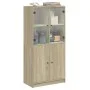 Tall sideboard with Sonoma oak wood doors 68x37x142 cm by vidaXL, Sideboards - Ref: Foro24-3295866, Price: 134,88 €, Discount: %