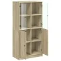 Tall sideboard with Sonoma oak wood doors 68x37x142 cm by vidaXL, Sideboards - Ref: Foro24-3295866, Price: 134,88 €, Discount: %