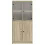 Hohes Sideboard mit Türen aus Sonoma-Eichenholz, 68 x 37 x 142 cm von vidaXL, Sideboards - Ref: Foro24-3295866, Preis: 136,39...