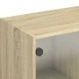 Aparador alto con puertas madera roble Sonoma 68x37x142 cm de vidaXL, Aparadores - Ref: Foro24-3295866, Precio: 134,44 €, Des...