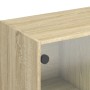 Hohes Sideboard mit Türen aus Sonoma-Eichenholz, 68 x 37 x 142 cm von vidaXL, Sideboards - Ref: Foro24-3295866, Preis: 136,39...