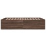 Oak brown engineered wood bed frame 120x190 cm by vidaXL, Beds and slatted bases - Ref: Foro24-3280957, Price: 139,37 €, Disc...