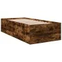 Smoked oak engineered wood bed frame 90x200 cm by vidaXL, Beds and slatted bases - Ref: Foro24-3280969, Price: 105,94 €, Disc...