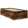 Smoked oak engineered wood bed frame 90x200 cm by vidaXL, Beds and slatted bases - Ref: Foro24-3280969, Price: 105,94 €, Disc...