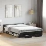 Black engineered wood bed with drawers 140x190 cm by vidaXL, Beds and slatted bases - Ref: Foro24-3280763, Price: 178,57 €, D...