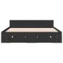 Black engineered wood bed with drawers 140x190 cm by vidaXL, Beds and slatted bases - Ref: Foro24-3280763, Price: 178,57 €, D...