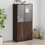Aparador alto con puertas madera roble marrón 68x37x142 cm de vidaXL, Aparadores - Ref: Foro24-3295870, Precio: 126,09 €, Des...
