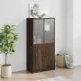 Aparador alto con puertas madera roble marrón 68x37x142 cm de vidaXL, Aparadores - Ref: Foro24-3295870, Precio: 126,09 €, Des...