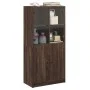 Aparador alto con puertas madera roble marrón 68x37x142 cm de vidaXL, Aparadores - Ref: Foro24-3295870, Precio: 126,09 €, Des...
