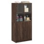 Tall sideboard with brown oak wood doors 68x37x142 cm by vidaXL, Sideboards - Ref: Foro24-3295870, Price: 127,72 €, Discount: %