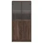 Aparador alto con puertas madera roble marrón 68x37x142 cm de vidaXL, Aparadores - Ref: Foro24-3295870, Precio: 126,09 €, Des...