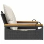 Swing bench with black synthetic rattan cushions 63x62x40 cm by vidaXL, garden benches - Ref: Foro24-368164, Price: 84,97 €, ...