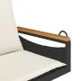 Swing bench with black synthetic rattan cushions 63x62x40 cm by vidaXL, garden benches - Ref: Foro24-368164, Price: 84,97 €, ...