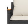 Schaukelbank mit schwarzen synthetischen Rattankissen 63x62x40 cm von vidaXL, Gartenbänke - Ref: Foro24-368164, Preis: 79,94 ...