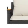 Swing bench with black synthetic rattan cushions 63x62x40 cm by vidaXL, garden benches - Ref: Foro24-368164, Price: 84,97 €, ...