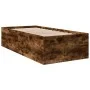 Smoke oak engineered wood bed frame 100x200 cm by vidaXL, Beds and slatted bases - Ref: Foro24-3280962, Price: 101,85 €, Disc...